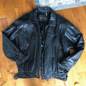 Danier Black Leather Men's Bomber Jacket